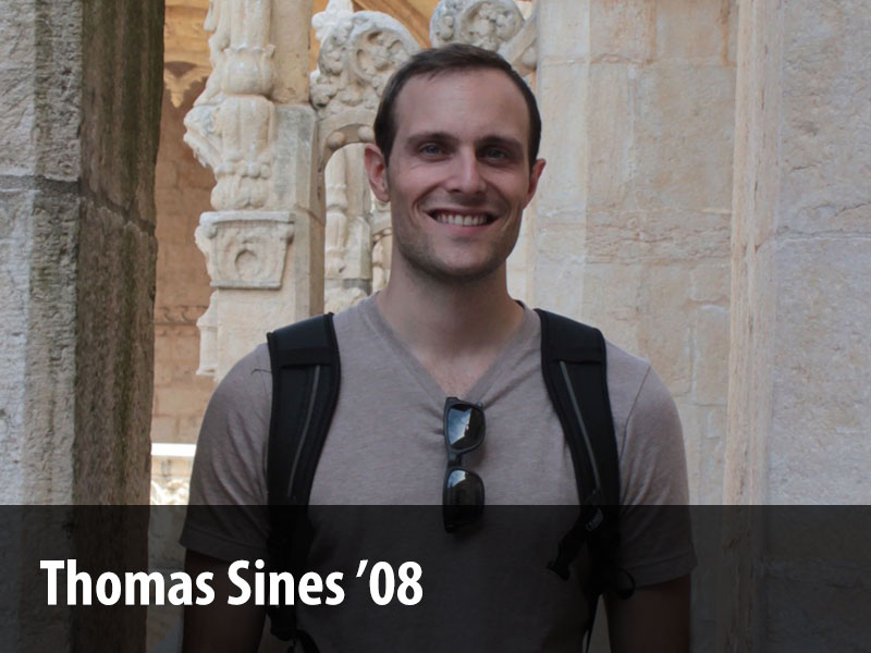 Alumni profile of Thomas Sines '08.